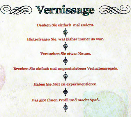 Vernissage einfach mal anders © Insider Art