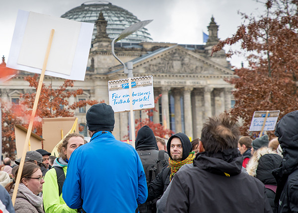Protestaktion vor dem Paul-Löbe-Haus am 7.11.2016