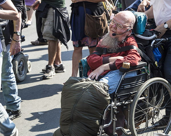 Matthias Vernaldi auf der Pride Parade 2017, Bild: Rolf Barthel